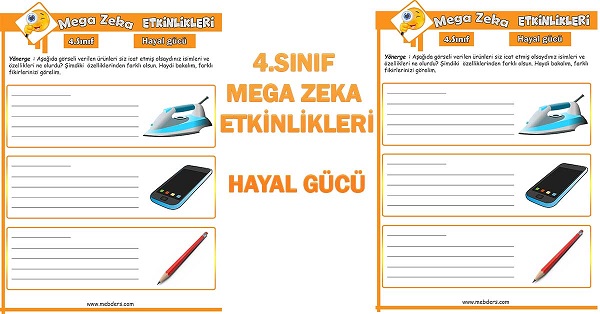 4.Sınıf Mega Zeka Etkinliği - Hayal Gücü 2