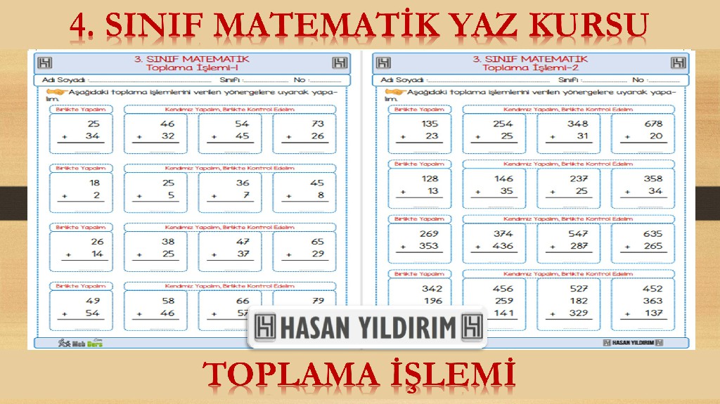 4.Sınıf Matematik Yaz Kursu - Toplama İşlemi (3.Sınıf Tekrarı)