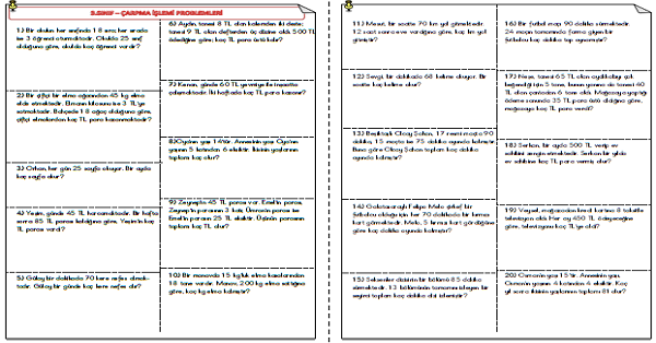 3.Sınıf - Matematik Çarpma Problemleri-24