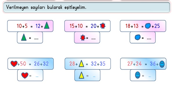 2.Sınıf Matematik Çıkarma İşlemi-Eşittir İşareti Etkinliği -3