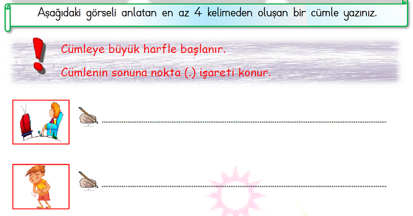 1.Sınıf Türkçe Cümle Bilgisi-3