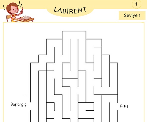 Seviye 1 - Labirent Bulmaca Etkinliği 1