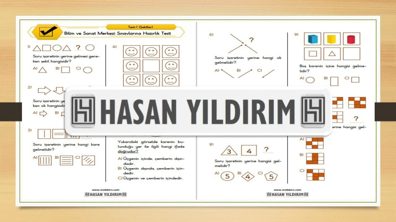 BİLSEM Sınavlarına Hazırlık Testi-1