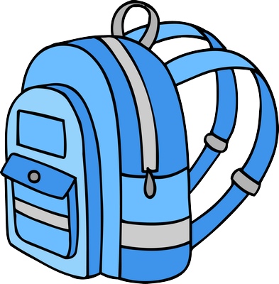 Mavi okul çantası resmi png