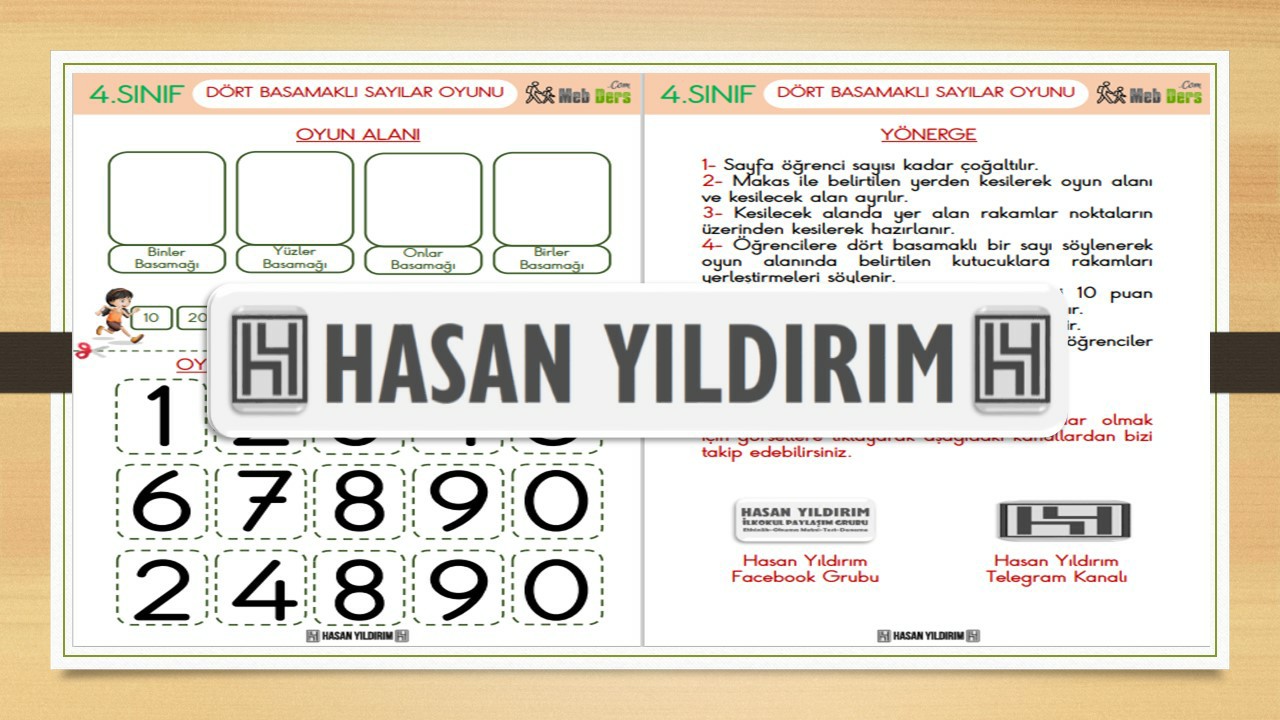 4 Basamaklı Sayılar Oyunu (4.Sınıf)