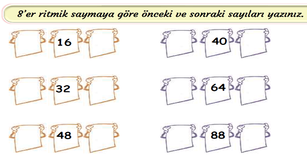 3.Sınıf Matematik 8'er Ritmik Sayma