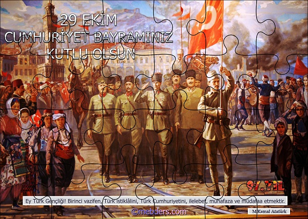 Cumhuriyet Panosu Puzzle Poster - 97.Yıl (24 Parça)
