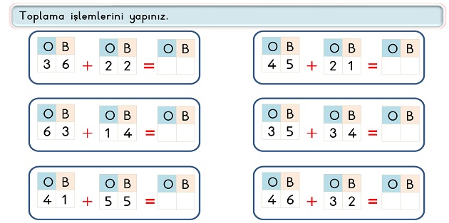 2.Sınıf Matematik Toplama İşlemi Eldesiz Toplama Etkinliği -3