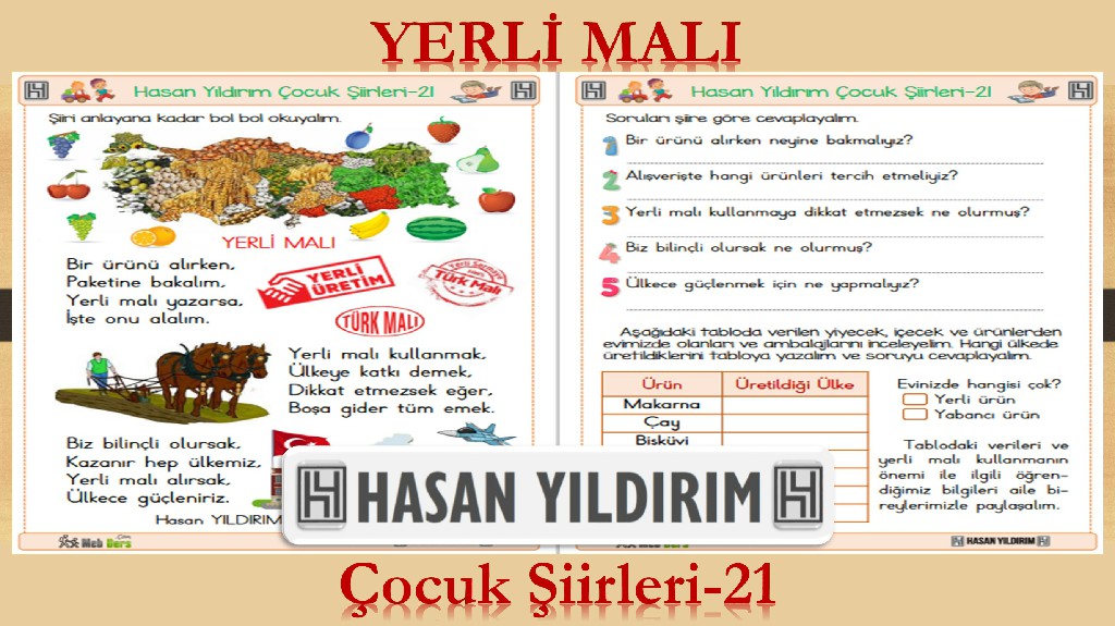 Yerli Malı (Çocuk Şiirleri-21)