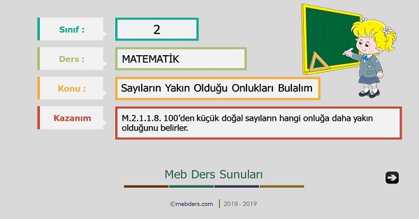 2.Sınıf Matematik En Yakın Onluğa Yuvarlama Sunusu