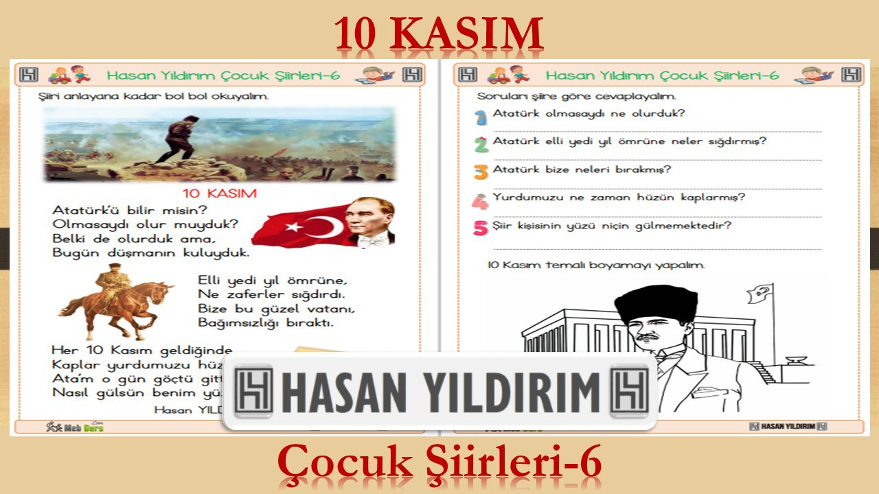 10 Kasım (Çocuk Şiirleri-6)