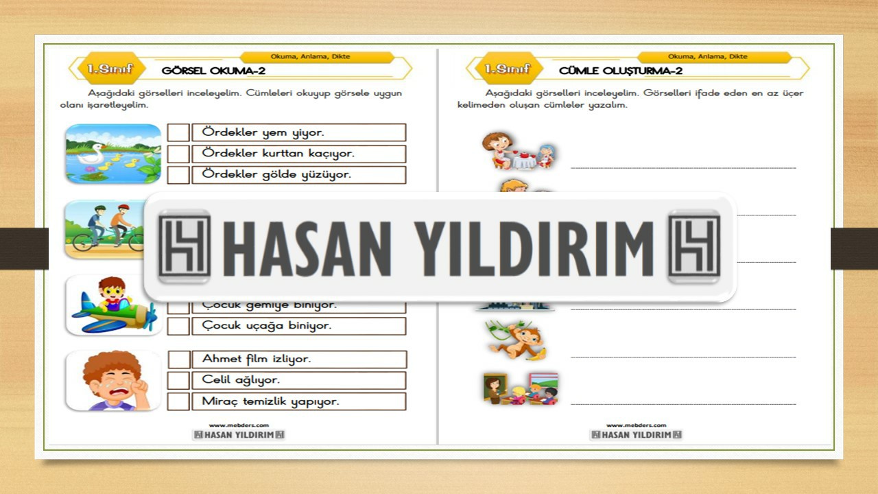 1.Sınıf Türkçe Görsel Okuma ve Cümle Oluşturma-2