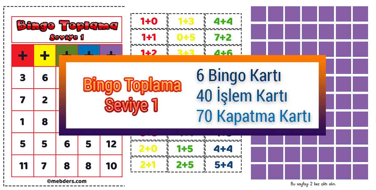 Bingo Toplama Oyunu - Seviye 1