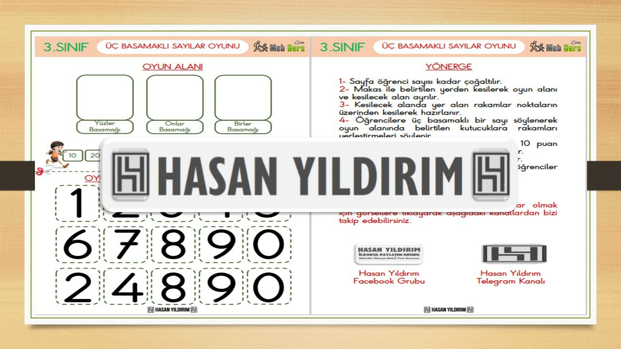 3 Basamaklı Sayılar Oyunu (3.Sınıf)