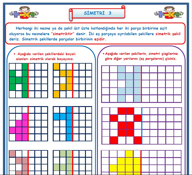 2.Sınıf Matematik Simetri Çalışması 3