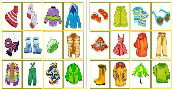 1.Sınıf Hayat Bilgisi Mevsimler ve Kıyafetler Kes-Yapıştır Etkinliği