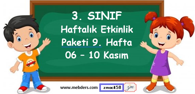 3. Sınıf 9. Hafta Etkinlik Paketi (06 - 10 Kasım)