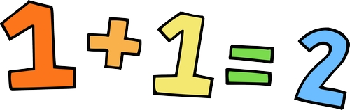 1 + 1 = 2 İşlem resmi png