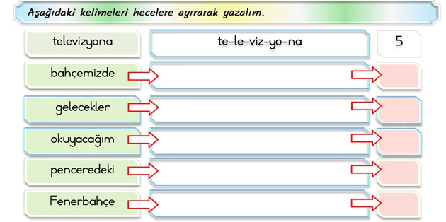 2.Sınıf Türkçe Hece Bilgisi Etkinliği-2