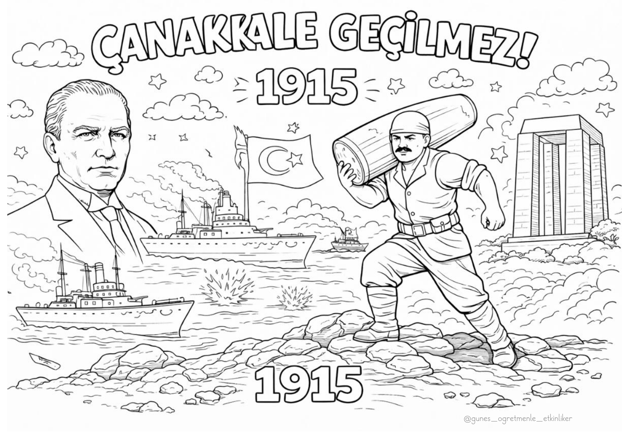 Çanakkale Zaferi Boyama