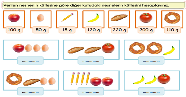 3.Sınıf Matematik Tartma (Gram ve Kilogram)-3