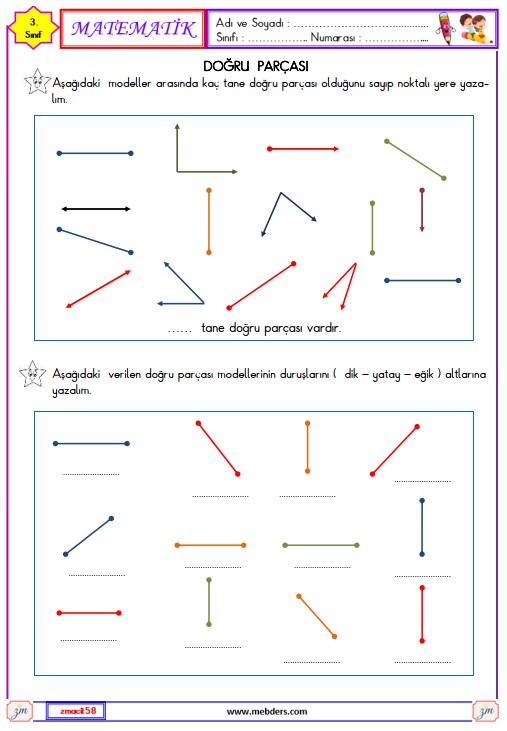 3. Sınıf Matematik Doğru Parçası Etkinliği