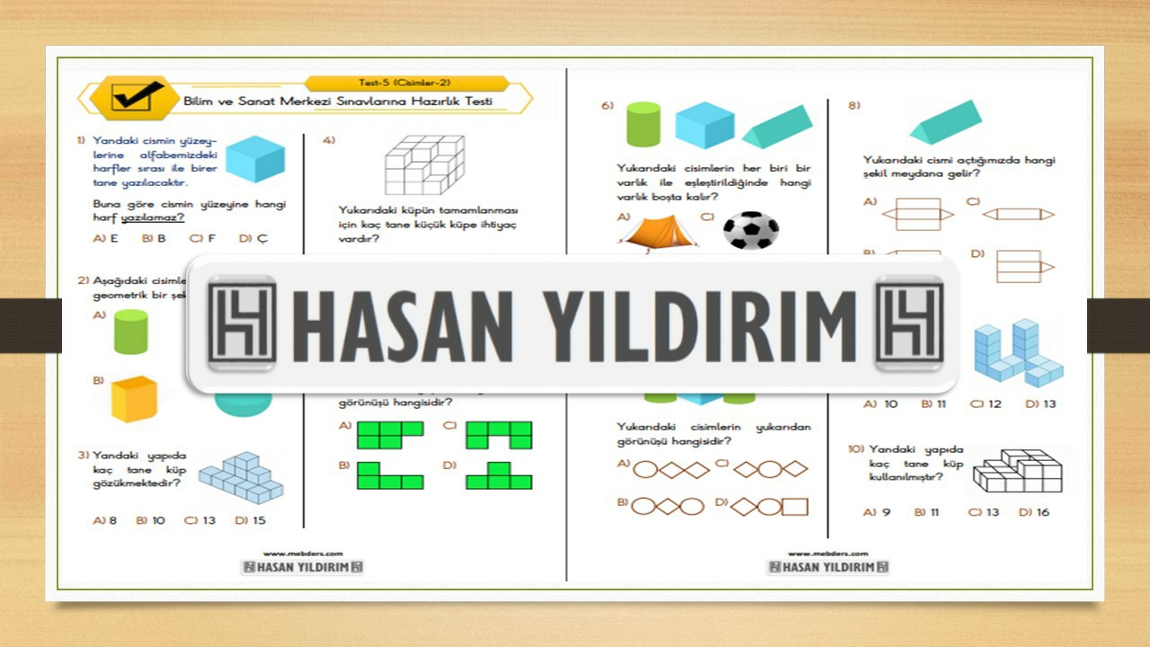 BİLSEM Sınavlarına Hazırlık Testi-5