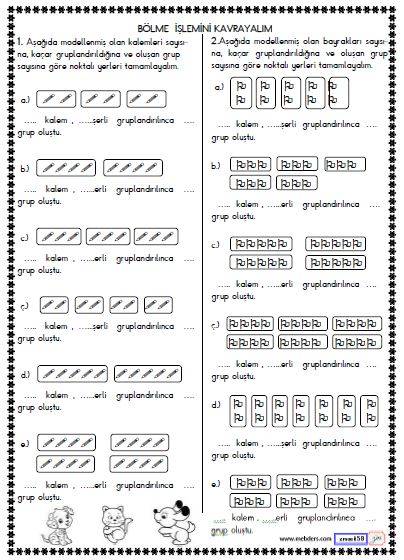 2. Sınıf Matematik Bölme İşlemini Kavrayalım Etkinliği 3