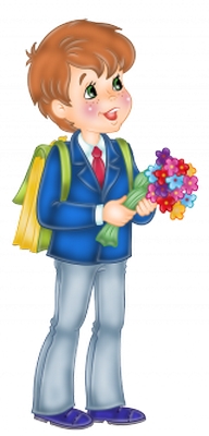 Clipart elinde çiçek buketli erkek öğrenci resmi png