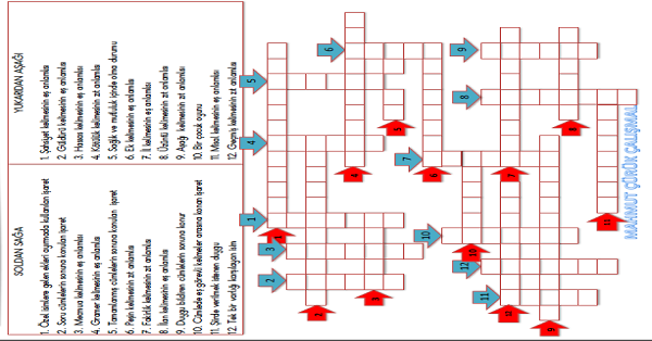 3.Sınıf - Türkçe Çengel Bulmaca Etkinliği-5