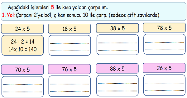 4.Sınıf Matematik Kısa Yoldan Çarpma İşlemi-5