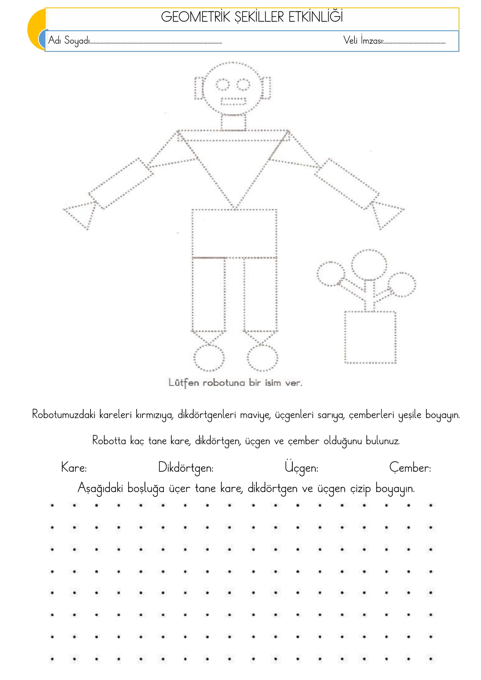 2.Sınıf - Matematik - Geometrik Şekiller Etkinliği-2
