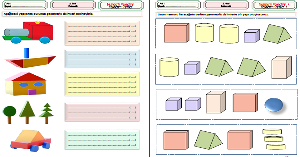 2. Sınıf Matematik Geometrik Cisimler ve Yapılar 4