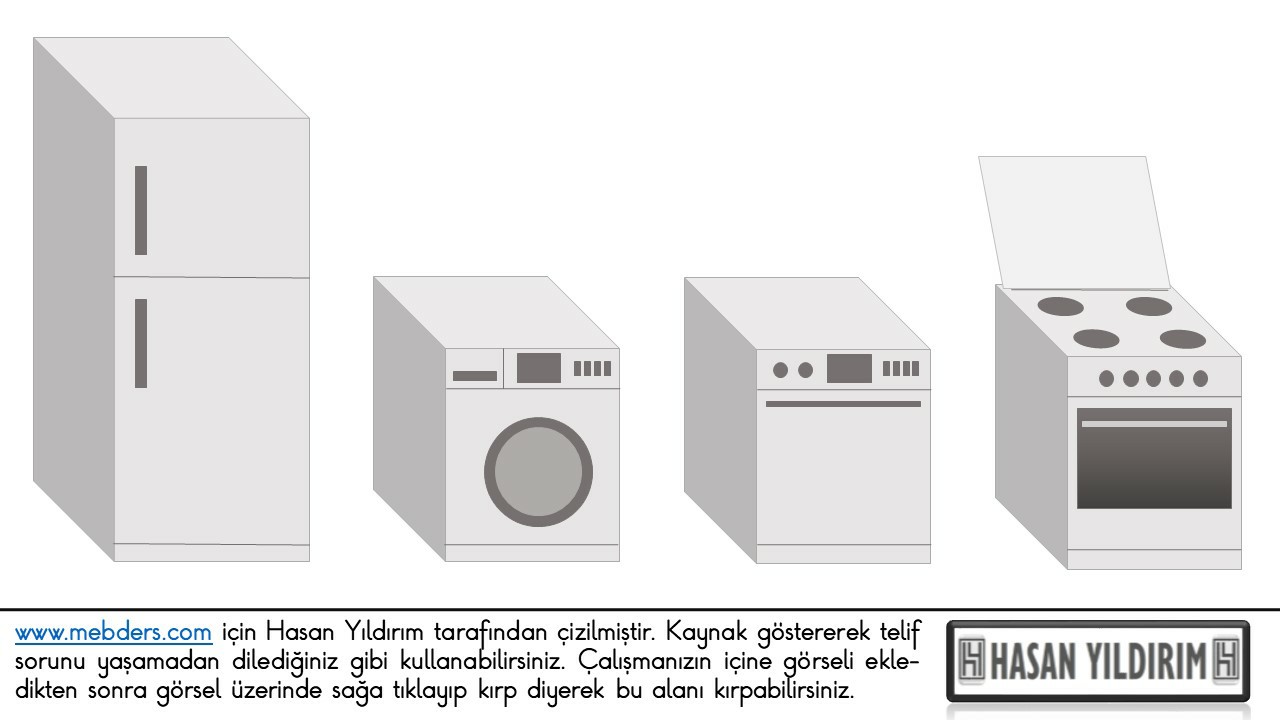 Buzdolabı Çamaşır Makinesi Bulaşık Makinesi Ocak Fırın PNG