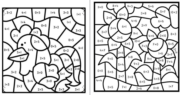 1. Sınıf Matematik Boyamalı Toplama İşlemi Etkinlikleri -5