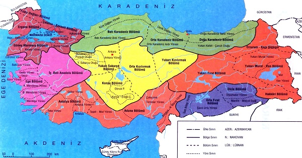 Türkiye Bölgeler Haritası 1
