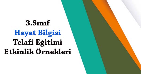 3.Sınıf Hayat Bilgisi Telafi Eğitimi Etkinlik Örnekleri