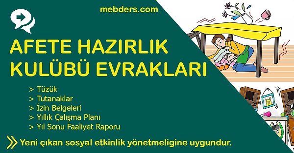 Afete Hazırlık Kulübü Evrakları