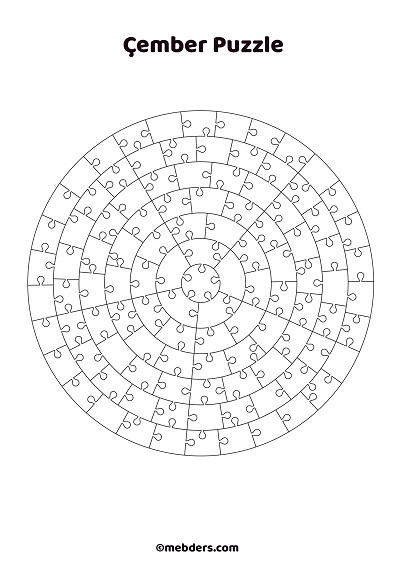 Çember puzzle şablon