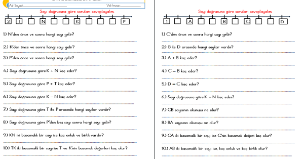 2.Sınıf - Matematik - Sayı Doğrusu Etkinliği-2