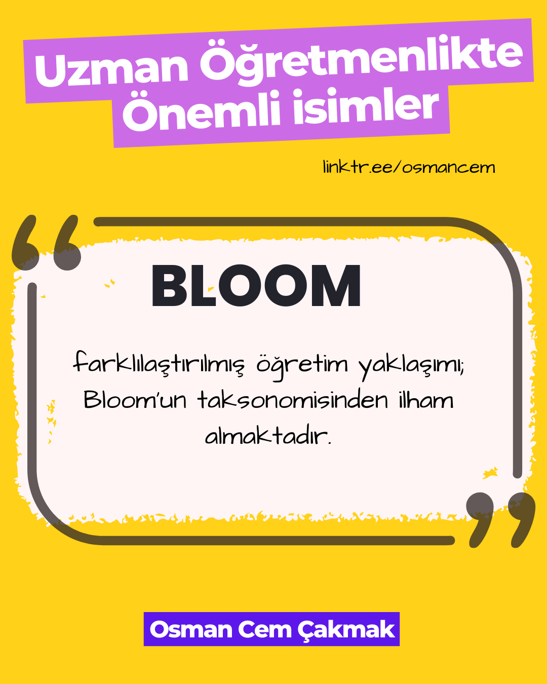 Uzman Öğretmenlikte Önemli İsimler Serisi 2