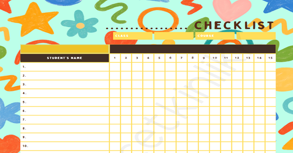 İngilizce Checklists