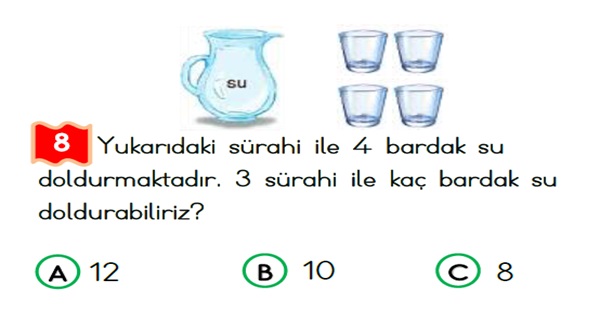 2.Sınıf Matematik Sıvılar-Yaprak Test-1