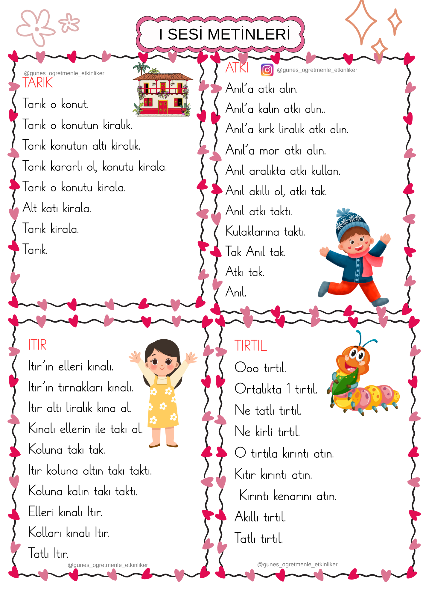 1.Sınıf  I Sesi Metinleri