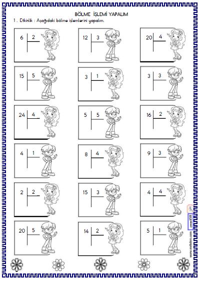 2. Sınıf Matematik Bölme İşlemi Etkinliği 5