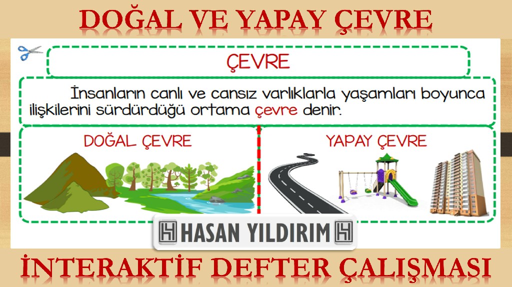 Doğal ve Yapay Çevre İnteraktif Defter Çalışması