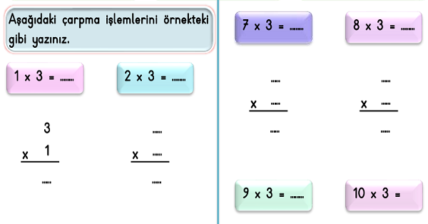 2.Sınıf Matematik Çarpma İşlemi Etkinliği-7