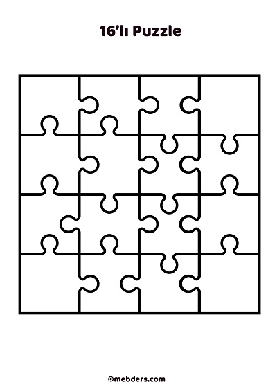 16'lı puzzle şablon 3