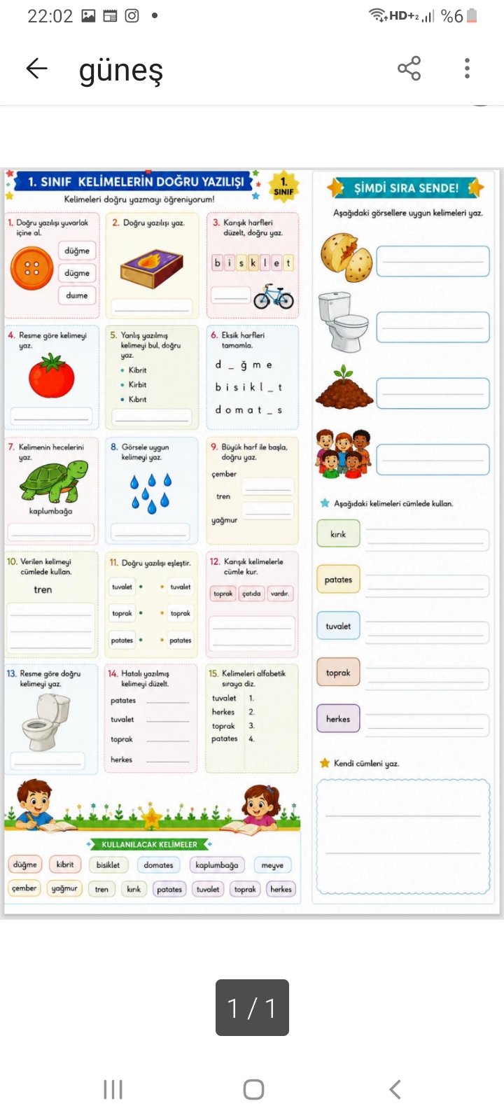 1.Sınıf Geometrik Şekiller