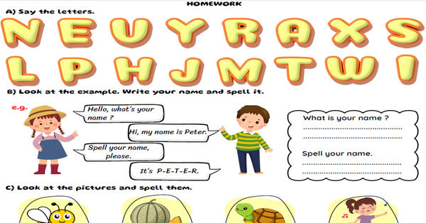 3.Sınıf 1.Ünite Greeting Spelling Çalışma Kağıdı